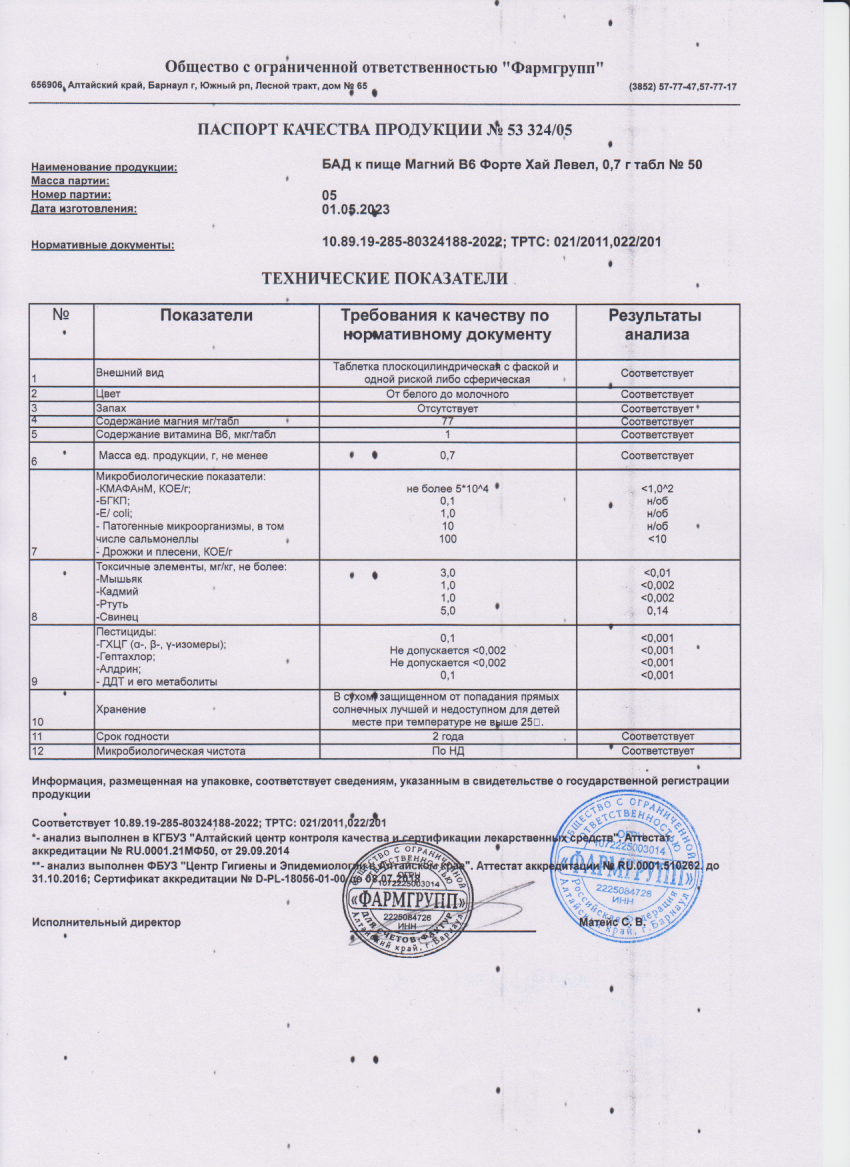 Паспорт №052023